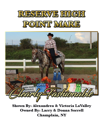 Reserve High Point Mare